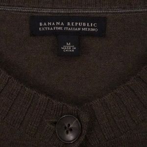 Brown Wool Banana Republic Cardigan